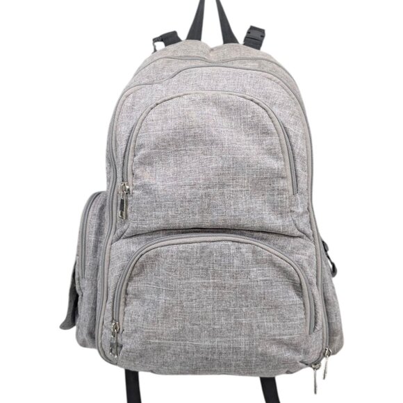 Cisco Raffi Backpack Diaper Bag Unisex Light Grey Many Pockets 15" - Picture 1 of 15
